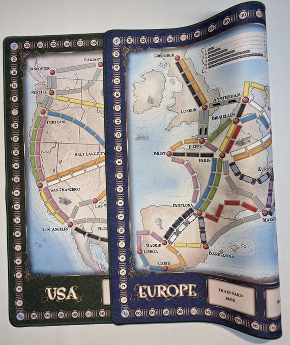 Ticket to Ride 24x36 Double-sided Usa/europe or Germany/nordic
