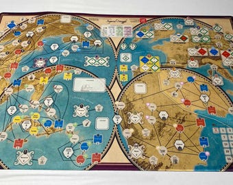 Tapete de juego Imperial Struggle de 34x22 con agarre y borde cosido. Actualización oficial.