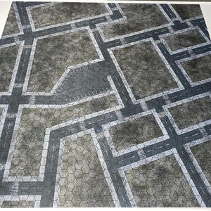 City Streets GripMat mit 1.75"/45 mm Sechskant Sechsecken Mehrere Größen! Perfekt für Miniaturen, RPGs, Tabletop und Miniaturen!