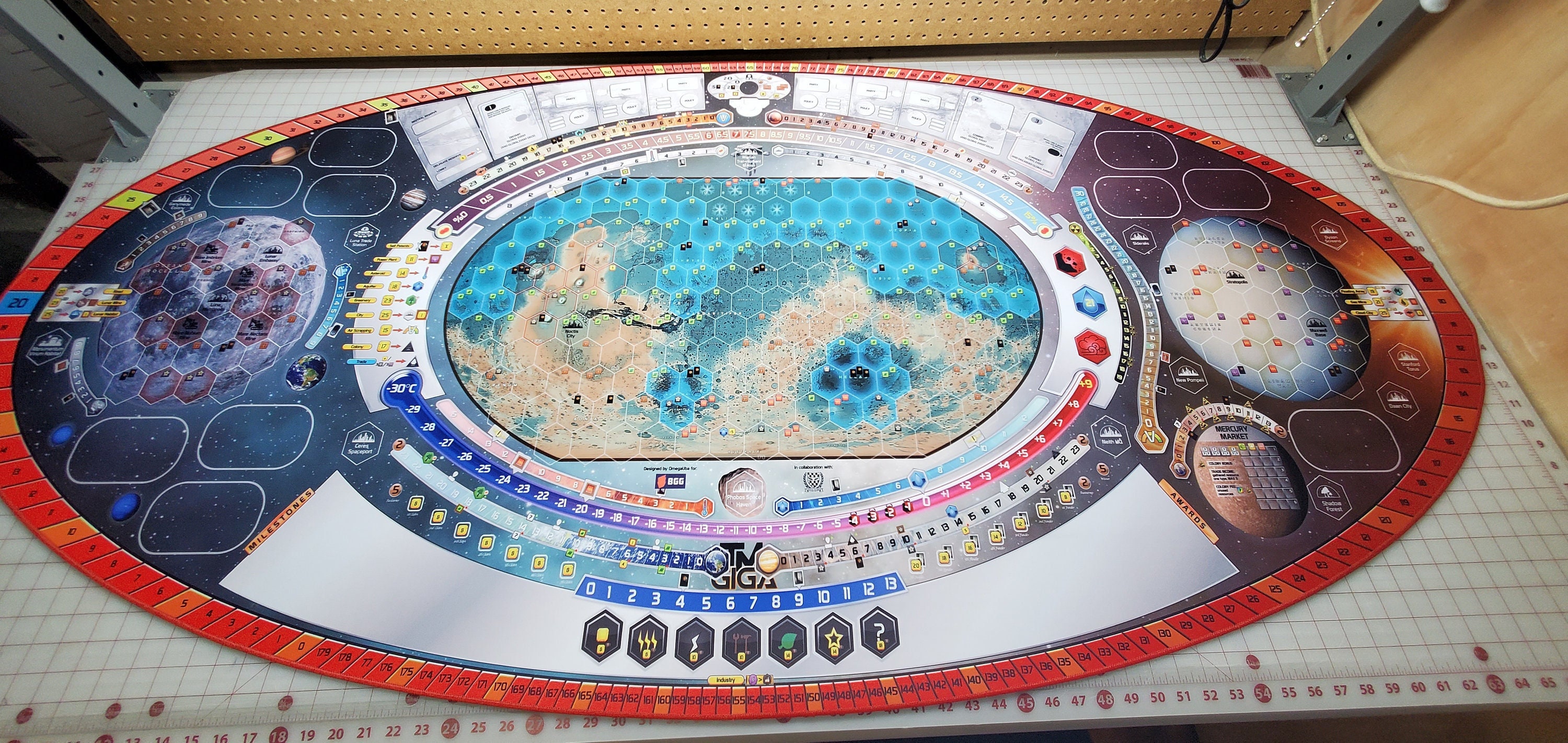 Terraforming Mars 30 X 66 Oval GIGA Mat Etsy UK