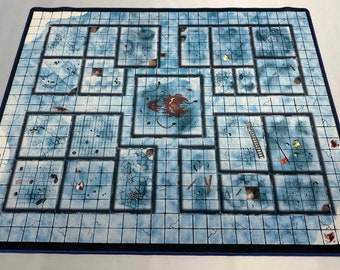 Heroquest Frozen Horror de 36" x 29" GripMat de pasillo ANCHO o ESTRECHO Perfecto para noches de juegos épicos y divertidos Actualización no oficial