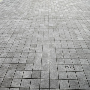 Graue Dungeon Tile Spielmatte mit 2,5 cm Gitterrost/ GripMat Perfekt für D&D, Pathfinder, Gloomhaven, und mehr! Trocken- und Nassabwischbar