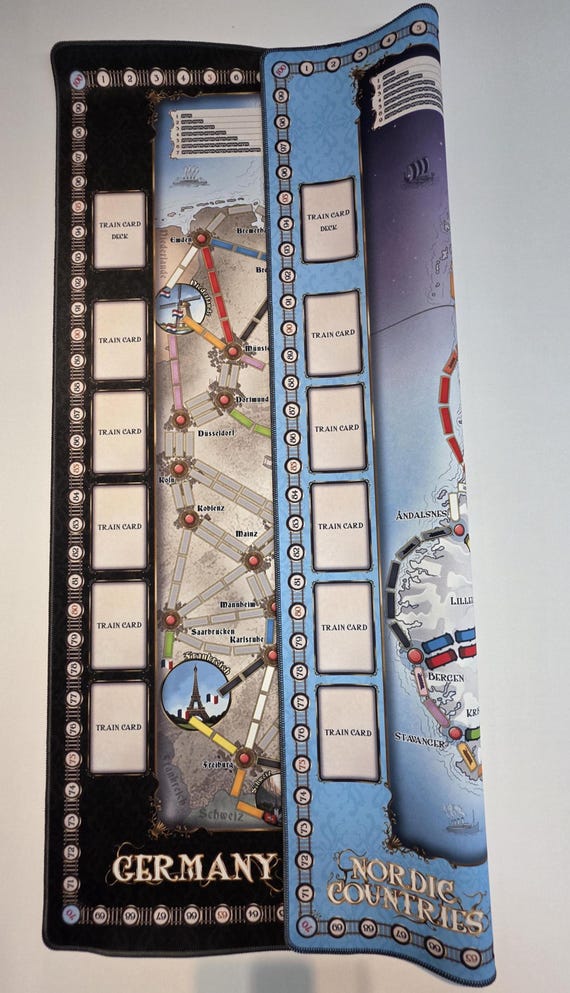 Ticket to Ride 24x36 Double-sided Germany/nordic Countries Gripmat
