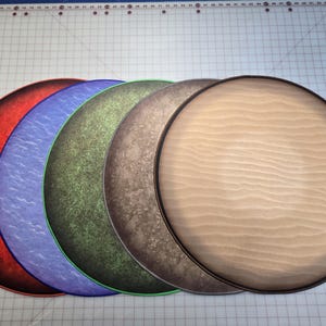 Pre-Order: 24" Diameter Ultimate Dungeon Terrain for RPGs MULTIPLE DESIGNS Set I  Dry/Wet Erase Compatible