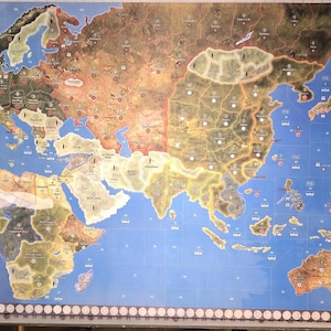 Axis and Allies Global 1940、アニバーサリー、1942 バージョン 36" x 72" 世界で最も人気のあるゲームの 1 つをファンが作ったマット!