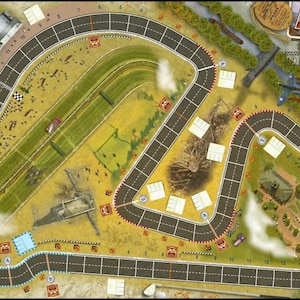 Circuit d'Aintree Grande-Bretagne et pistes de pluie abondante, double face Heat : Pedal to the Metal, 34,75 x 20,5 po.