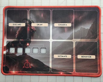 Ashes Reborn Red Rains Chimera Mat 8" x 12" with stitched edging  Unofficial Upgrade