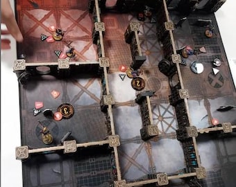 Tapete de juego Kill Team Into the Dark / Gallowdark de 70,3 x 60,7 cm (28 x 24 pulgadas, actualización no oficial)