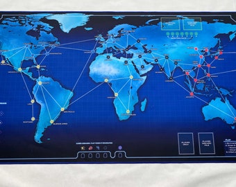 Pandemic game mat 28x48 or 36x72 Fan made mat of one of the world most popular games!