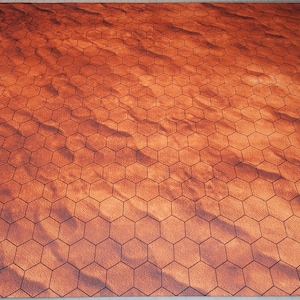 1.8125"/47 mm Hex Red Desert / Mars GripMat Mehrere Größen! Perfekt für Table Top Gaming, Miniaturen und RPGs!