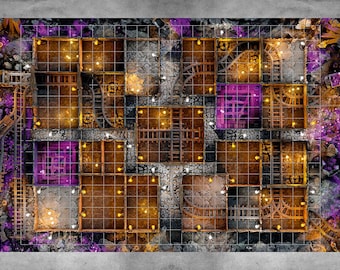 33.5" x 22" Heroquest / RPG Mine Lost Maps GripMat Perfect for Epic game nights of fun  Unofficial Upgrade