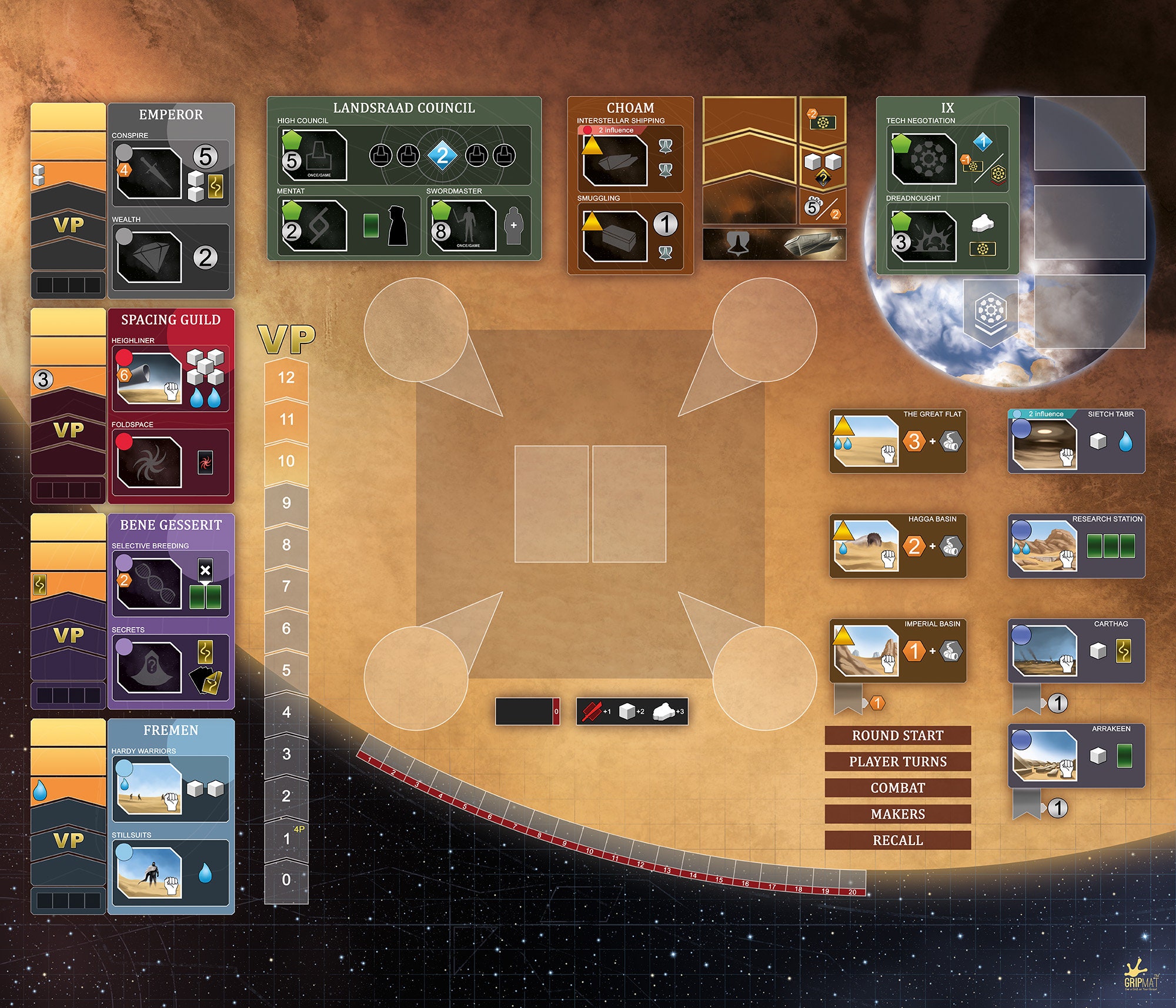 Dune Imperium Board Game Mat 24 X 14 digital 