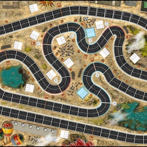 Interlagos en San Marino tracks Double-Sided Heat: Pedal to the Metal 30,75" x 20,5" speelmat onofficiële upgrade