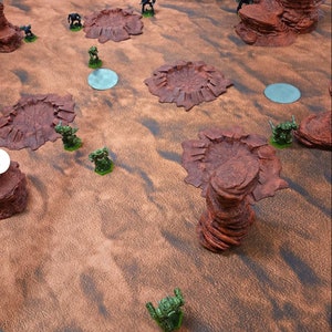 Red Desert/Wasteland Play mat / GripMat  Multiple sizes! Perfect for Miniatures like Star Wars Shatterpoint, RPGs and Table top gaming!