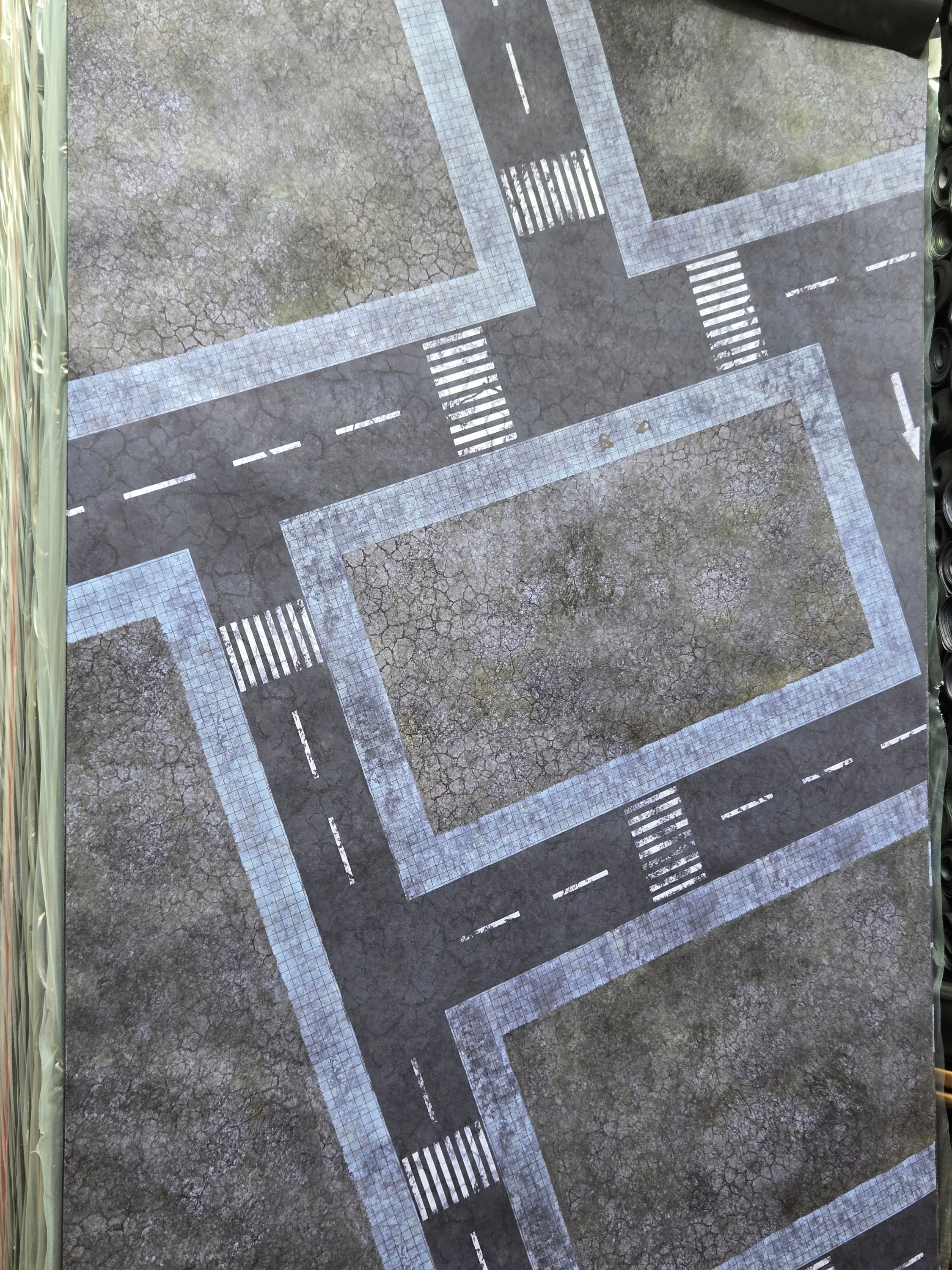 Downtown City Streets Battlefield Playmat / Gripmat Multiple Sizes