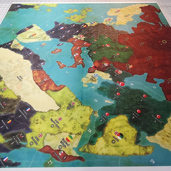 Axis and Allies 1914 WW I game mat 36" x 36" Fan made mat