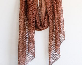 Flourish Shawl Knitting Pattern // Simple shawl knitting pattern, Beginner lace shawl pattern, Rectangle shawl knitting pattern