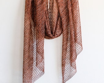 Flourish Shawl Knitting Pattern // Simple shawl knitting pattern, Beginner lace shawl pattern, Rectangle shawl knitting pattern