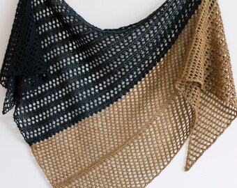 Beginner Garter Stitch And Lace Triangle Shawl Knitting Pattern: Forest Mist (PDF Pattern)