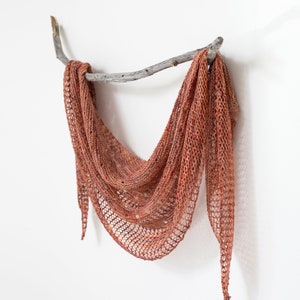 Drops of Joy Shawl Knitting Pattern // One skein lace shawl, Crescent lace knit shawl