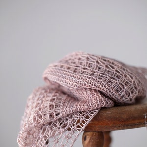 Rosewater – One skein shawl knitting pattern with simple lace and garter stitch