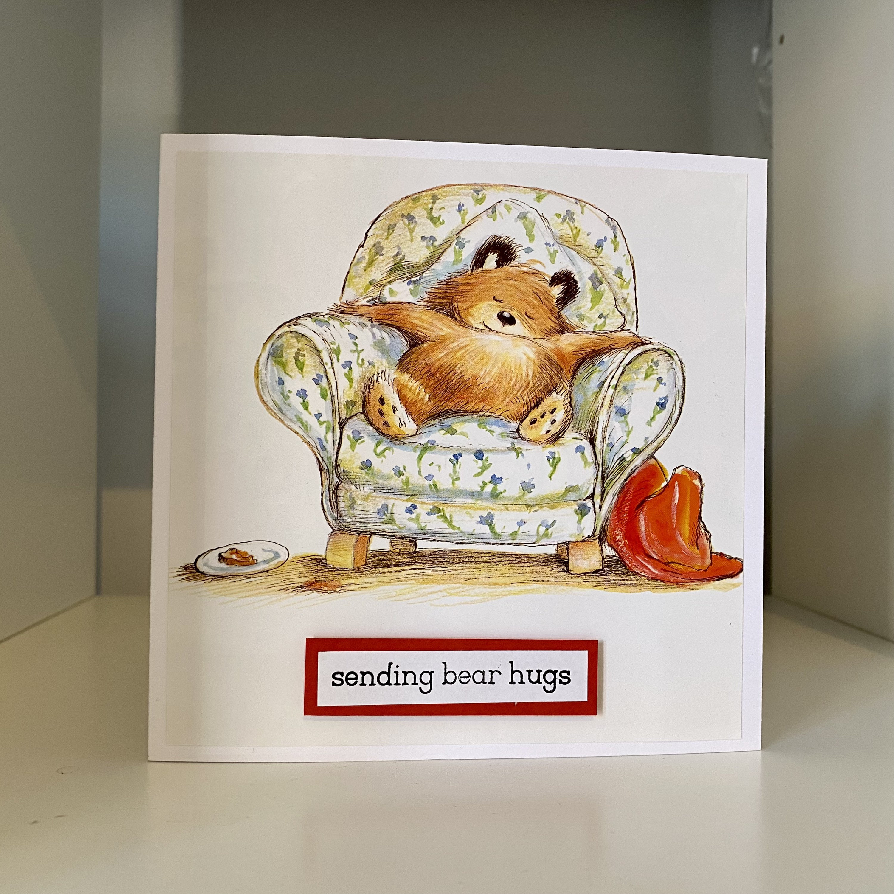 Paddington Bear Handmade Card Bear hugs