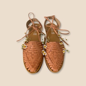 Lace Up Mexican Huaraches | Mexican Artisanal Sandals | Leather Sandals for Women | Gift for Her
