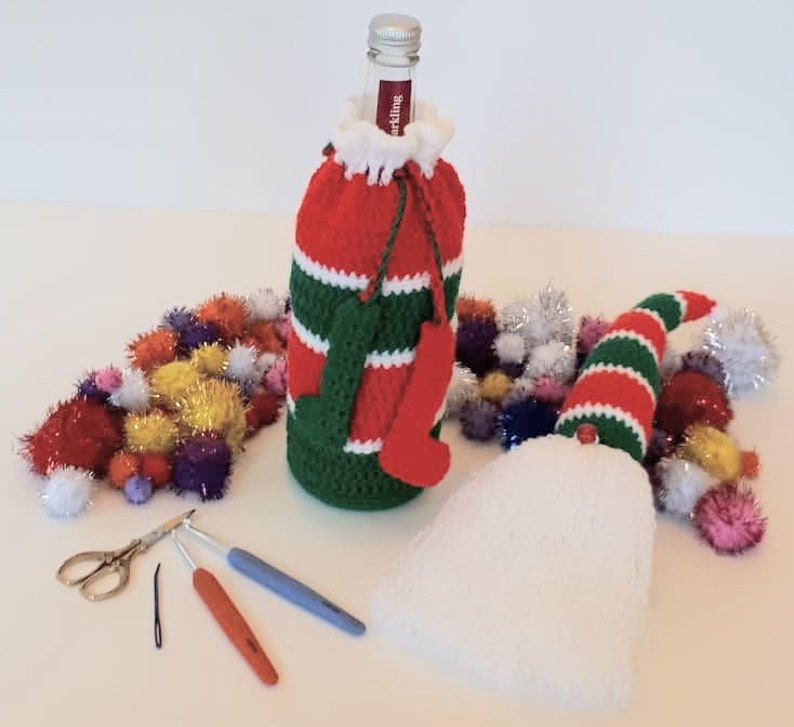 Gnorman Gnome Wine Bottle Cover CROCHET PATTERN image 3