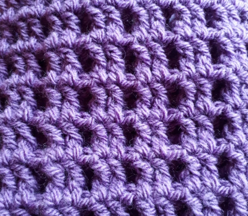 Simple Waffle Scarf with Double Keyhole Crochet Pattern image 4