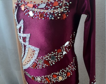 Custom Made Girls Rhythmic Gymnastic Leotard 新 体操 レ オ タ ー ド