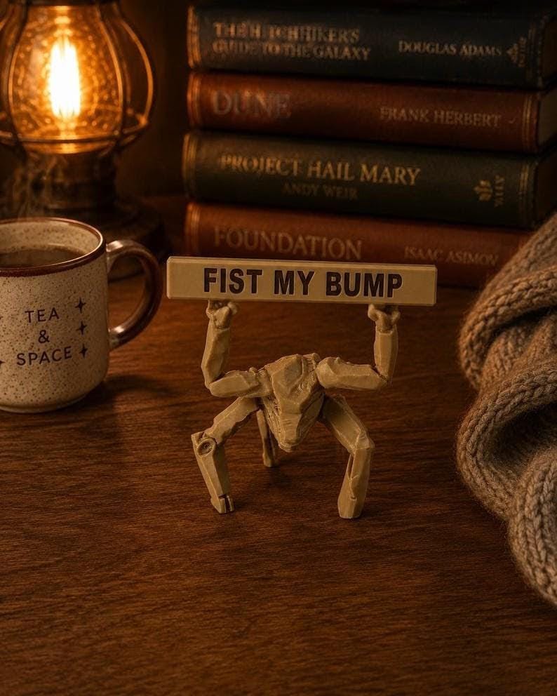 Project Hail Mary Rocky Figure - 3D Printed Sci Fi Desk Decor - Andy Weir Gift - Book Lover Gift - Sci Fi Fan Gift - Bookshelf Decor Fist My Bump