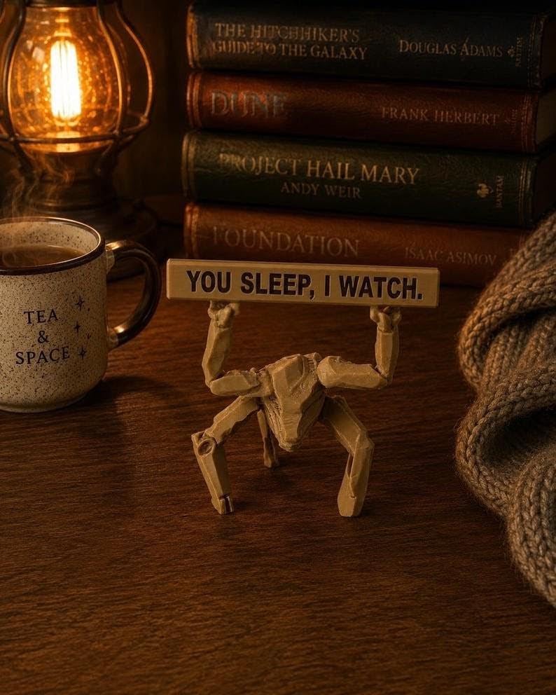 Project Hail Mary Rocky Figure - 3D Printed Sci Fi Desk Decor - Andy Weir Gift - Book Lover Gift - Sci Fi Fan Gift - Bookshelf Decor You Sleep, I Watch
