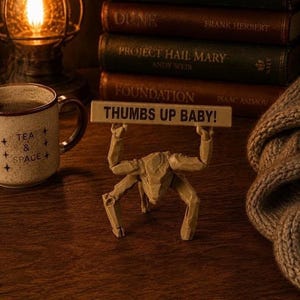 Project Hail Mary Rocky Figure - 3D Printed Sci Fi Desk Decor - Andy Weir Gift - Book Lover Gift - Sci Fi Fan Gift - Bookshelf Decor Thumbs Up Baby