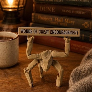 Project Hail Mary Rocky Figure - 3D Printed Sci Fi Desk Decor - Andy Weir Gift - Book Lover Gift - Sci Fi Fan Gift - Bookshelf Decor Words Of Great ...