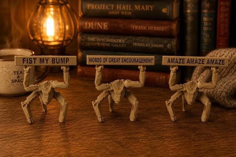 Project Hail Mary Rocky Figure - 3D Printed Sci Fi Desk Decor - Andy Weir Gift - Book Lover Gift - Sci Fi Fan Gift - Bookshelf Decor image 14