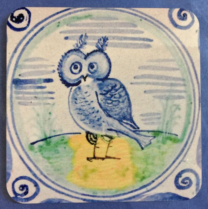 4x Stunning Owl in Tree Picture Table Coasters Set in Gift Box AB-87C 4x Stunning Owl in Tree Picture Table Coasters Set in Gift Box AB-87C