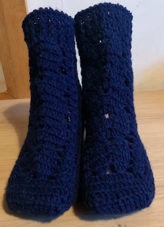 blue slipper boots