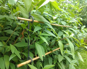 Bâton de plante avec anneaux, support de plantes vivaces, bordure de lit