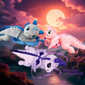 Custom dragon plush backpack