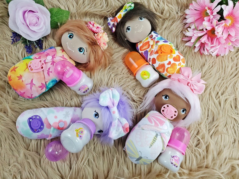 Custom Swaddle Doll 10 Inch Cloth Soft Doll Cuddle Baby Doll Etsy