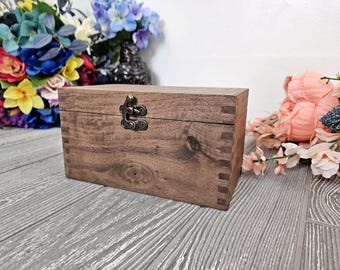 Walnut wood box with clasp