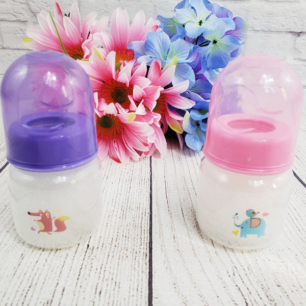 Magnetic preemie doll bottle, 2 oz baby bottle kit, Reborn doll bottle