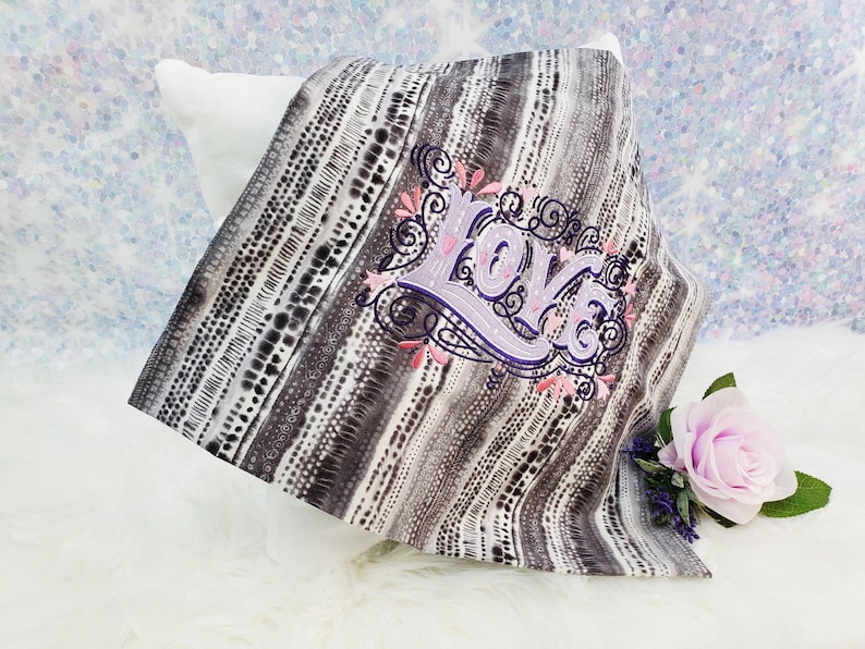 Love style decor Accent pillow cover Embroidered pillow cover 16 x 16 Pillow insert option