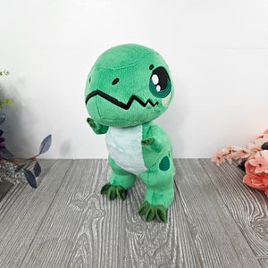 Stuffed T-Rex plush dinosaur in green