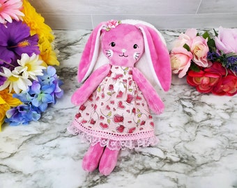 Bunny Doll, pink soft mink rabbit