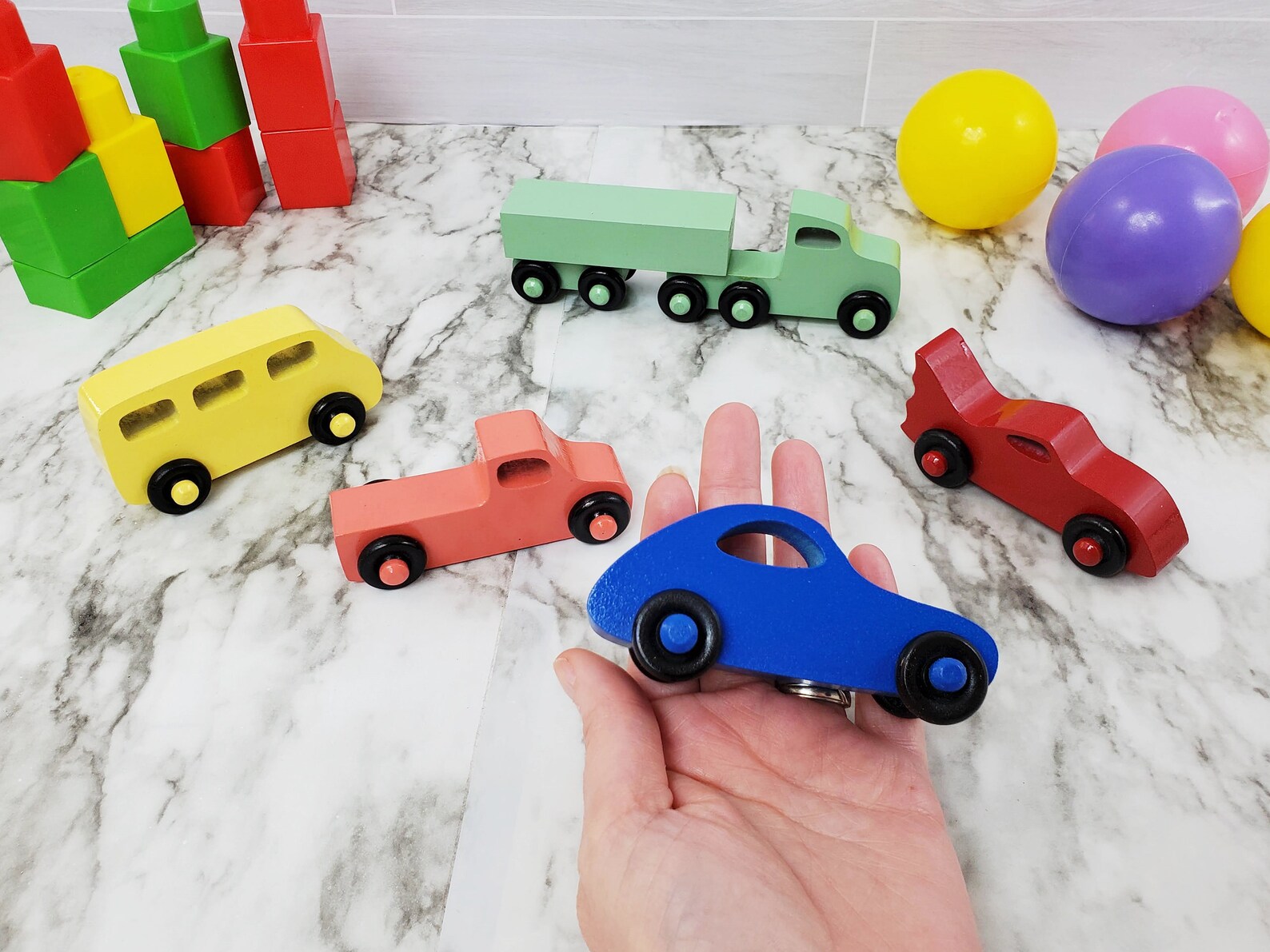 Wooden Car Toy set - 10 Piece Set