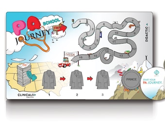 Tarjeta raspadita del viaje escolar del asistente médico (PA)