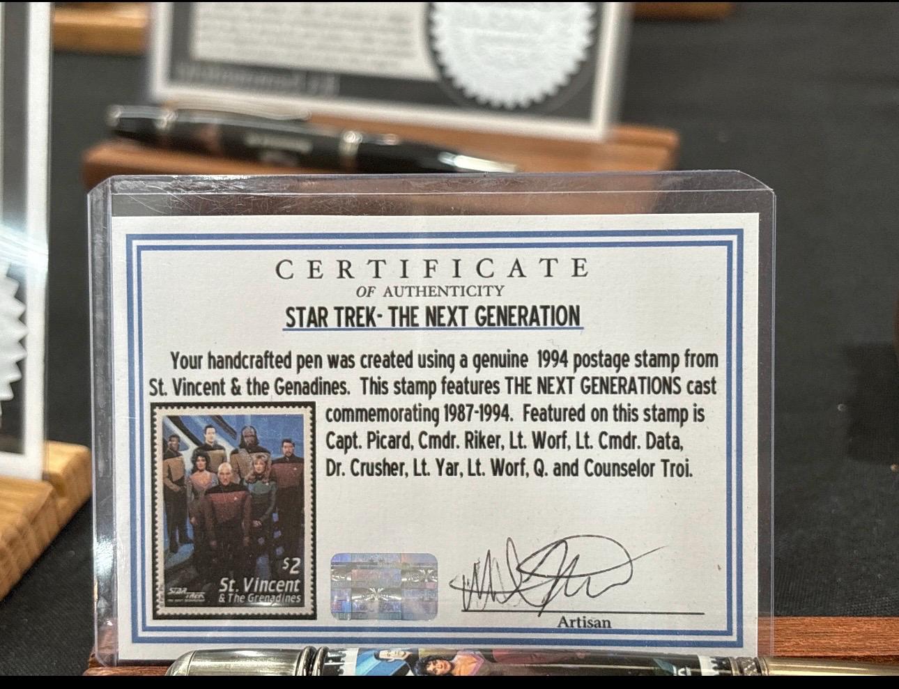 Star Trek the Next Generation Postage Stamp Pen - Etsy