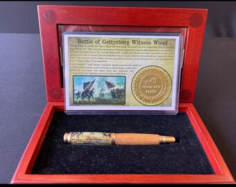 Battle of Gettysburg witness wood fountain pen