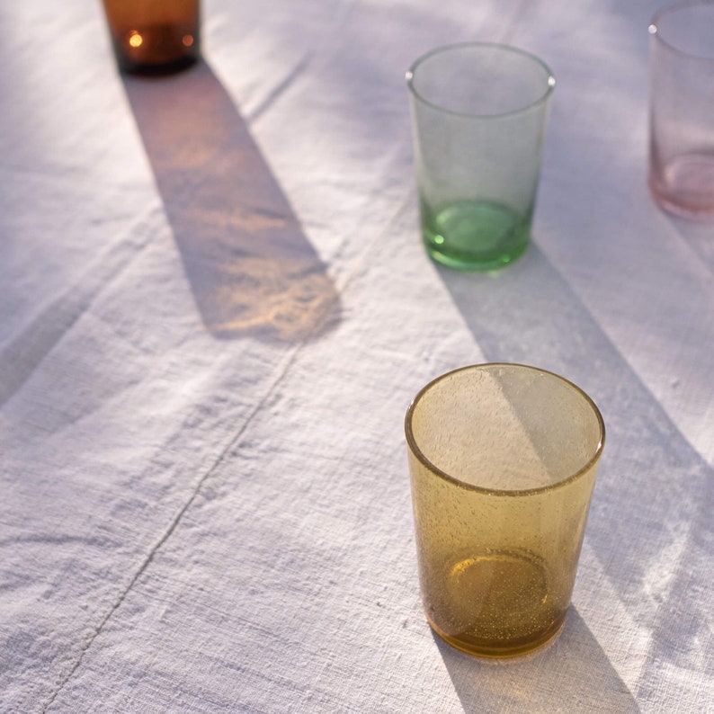 Recycled Bubble Glass Tumbler Tuscan Yellow Etsy